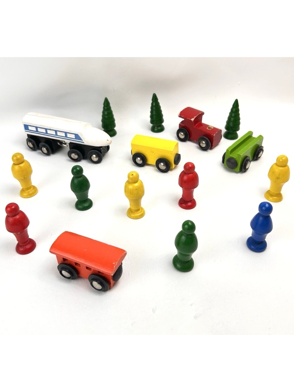 Whistlin' Dixie Wooden Trains Locomotive Engine Figures Trees